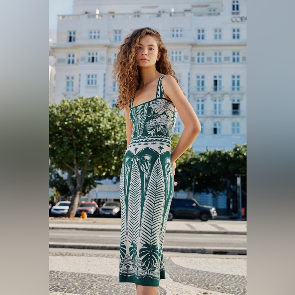 Farm Rio Macaw Elegance Knit Dress